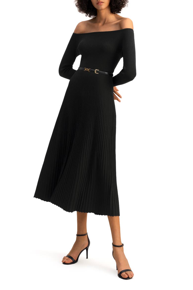 The Vivi Knit Dress, Main, color, Black