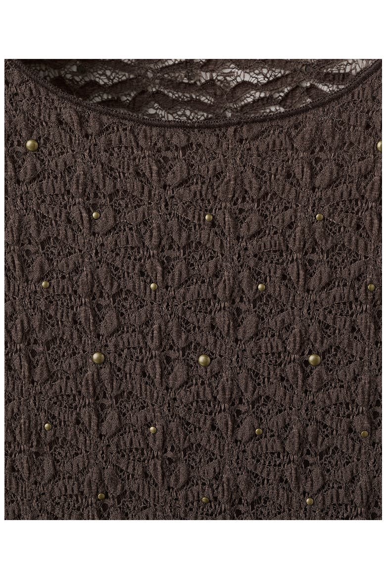 Studded Jewel Neck Tank, Alternate, color, CHOCOLATE