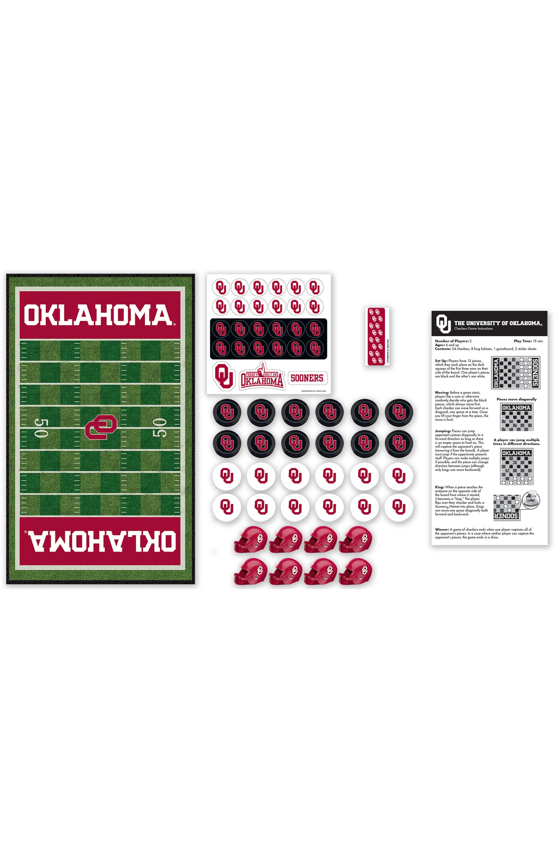 MASTERPIECES Oklahoma Sooners Checkers Board Game | Nordstrom