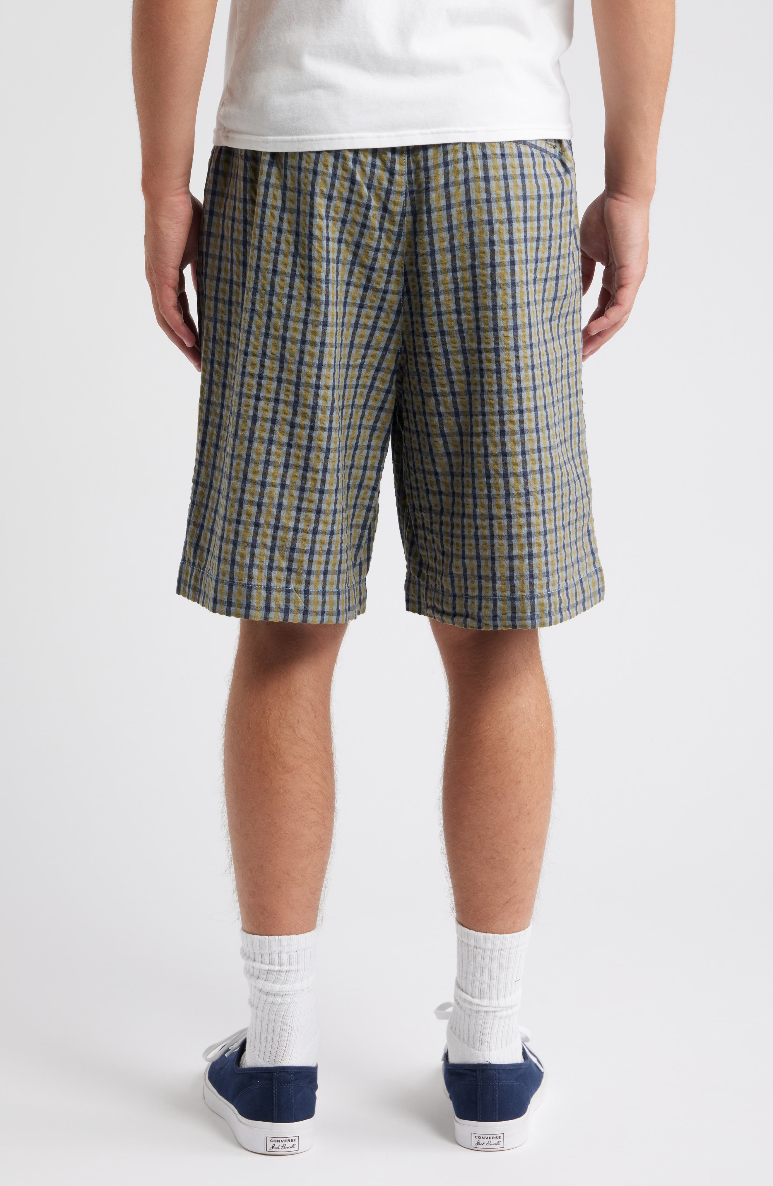 Check Cotton Seersucker Shorts - image 2