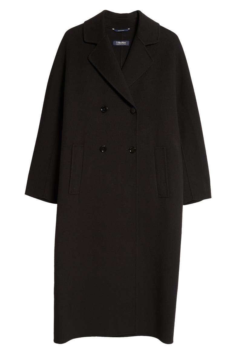 Capi Double Face Virgin Wool Coat, Alternate, color, BLACK