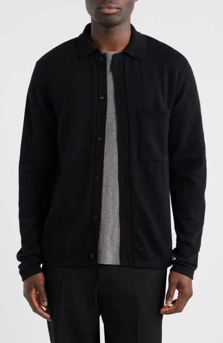 MERZ B SCHWANEN Relaxed Fit Merino Wool, Silk & Cashmere Cardigan