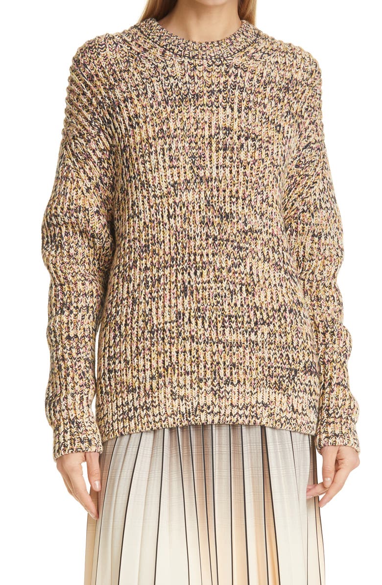 Proenza Schouler White Label Mixed Yarn Knit Sweater, Main, color, Peach Multi