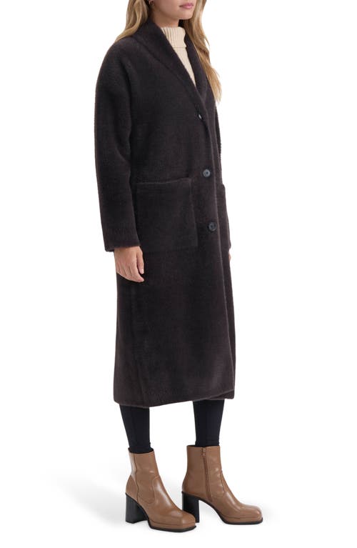 Nvlt Oversize Sweater Coat In Brown