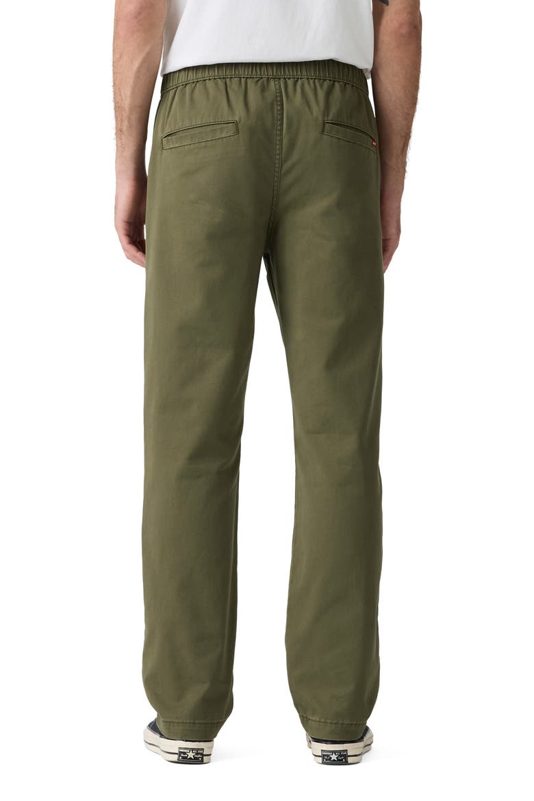 Pull-On Relaxed Straight Leg Twill Pants, Alternate, color, OLIVE NIGHT TWILL