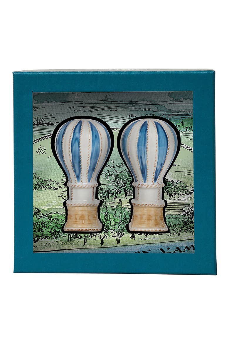 L'Amour Toujours Hot Air Balloon Salt & Pepper Shakers, Alternate, color, CHAMBRAY