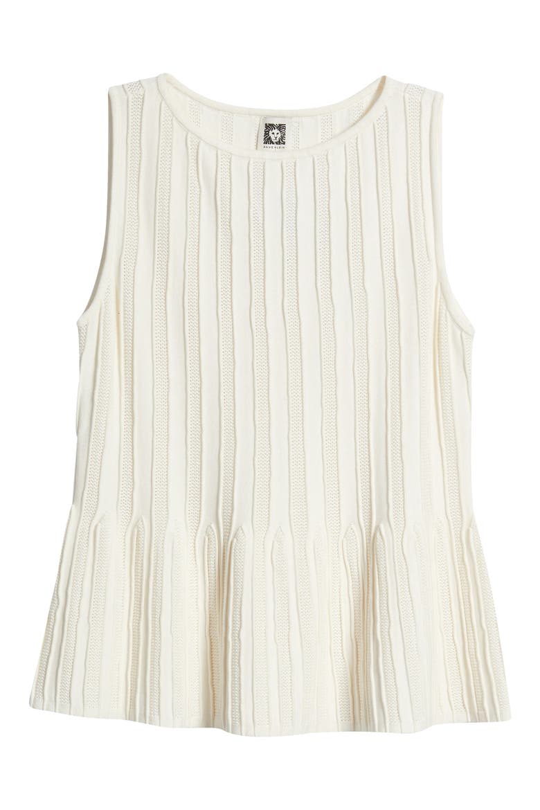 Rib Peplum Tank, Alternate, color, WHITE DOVE