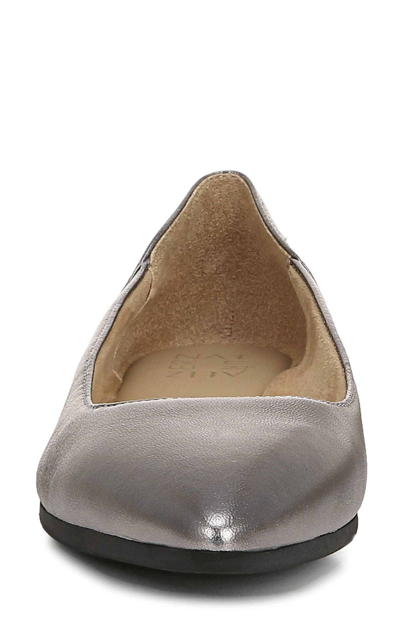 Rayna Flat, Alternate, color, PEWTER METALLIC LEATHER