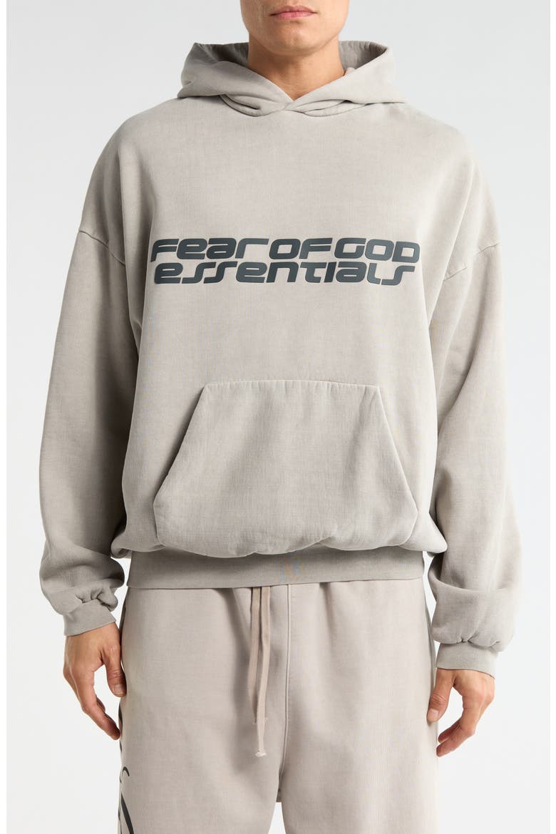 '90s Fleece Logo Graphic Hoodie, Main, color, SMOKE GREY