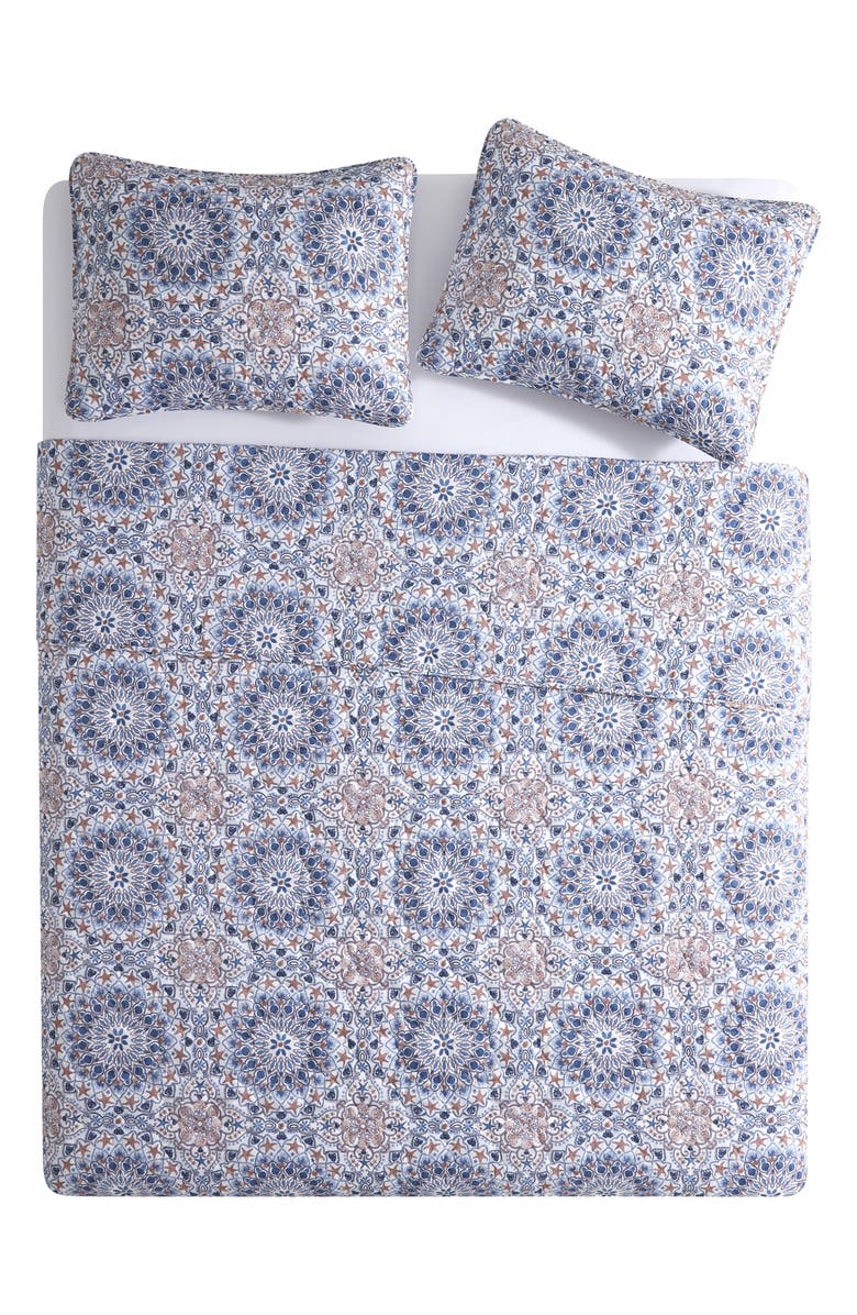 VCNY HOME Sea Medallion 3-Piece Quilt Set, Main, color, 