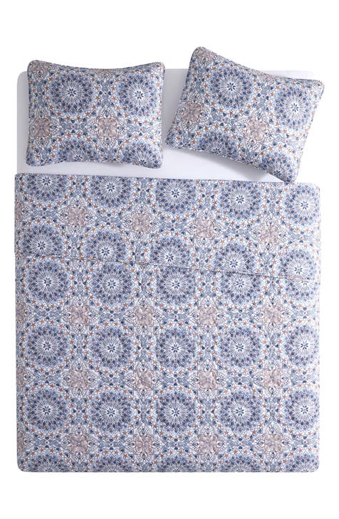 Sea Medallion 3-Piece Quilt Set