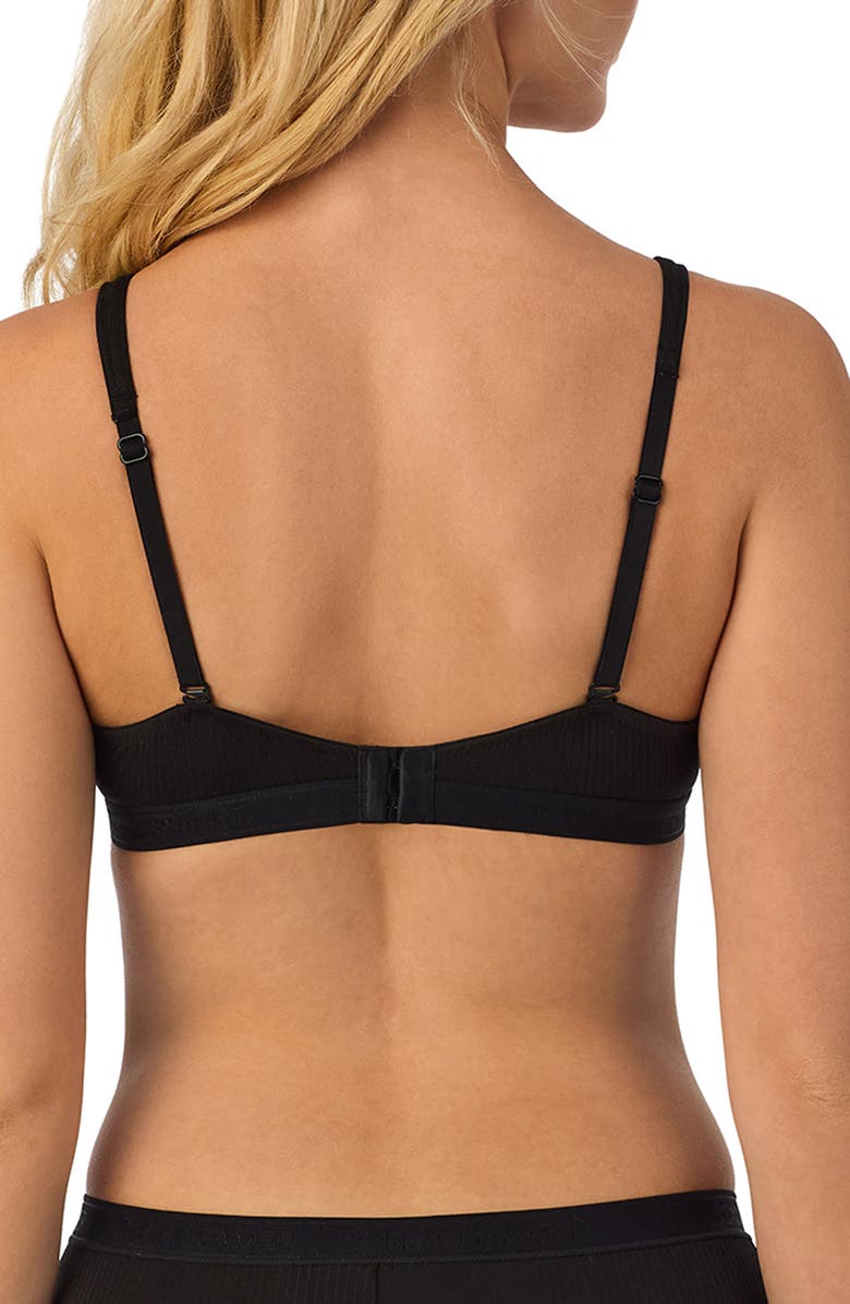 On Gossamer Cabana Rib Bralette, Alternate, color, Black