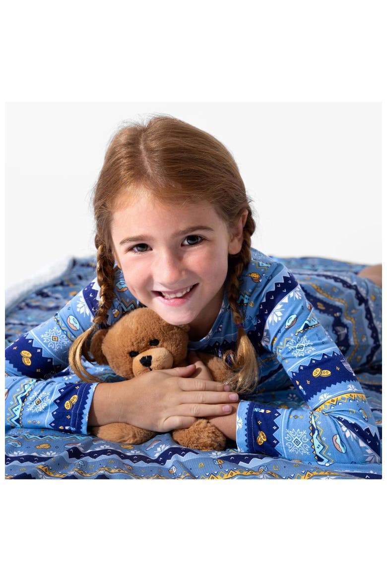 Kids' Hanukkah Fair Isle Long Sleeve Dress, Alternate, color, Hanukkah Fair Isle