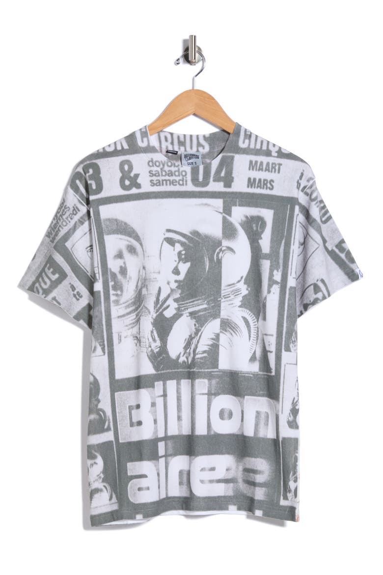 BB News Oversize Cotton Graphic T-Shirt, Main, color, WHITE