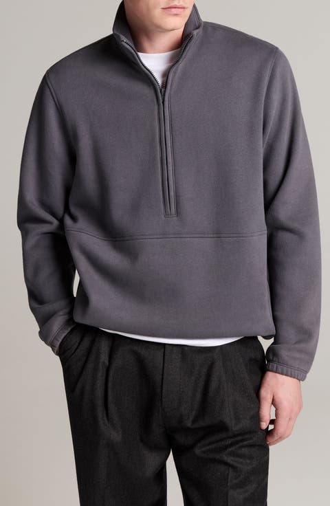 Peached Face Fleece Half Zip Sweatshirt