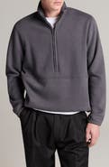 Vince Peached Face Fleece Half Zip Sweatshirt
