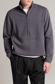 Vince Peached Face Fleece Half Zip Sweatshirt