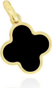The Lovery Fine Jewelry Onyx Clover Charm