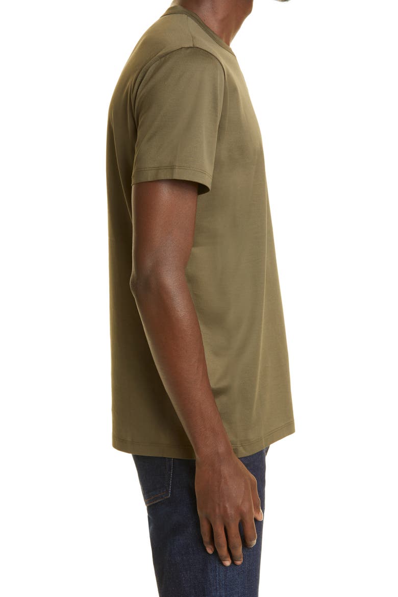 Double Logo Patch Slim Fit T-Shirt, Alternate, color, KHAKI GREEN