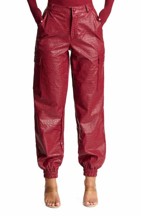 The Crocodile Faux Leather Joggers