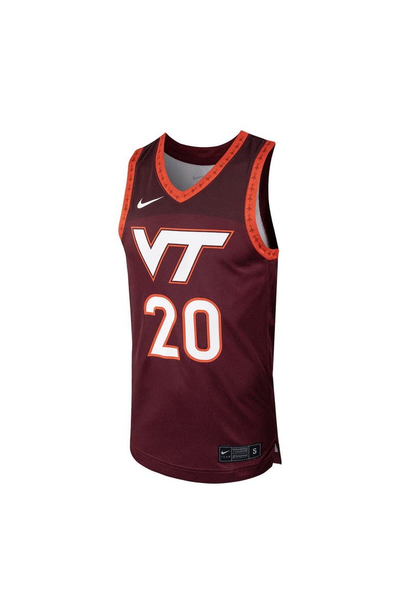 Nike Men's Nike #20 Maroon Virginia Tech Hokies Replica Basketball Jersey, Alternate, color, Maroon