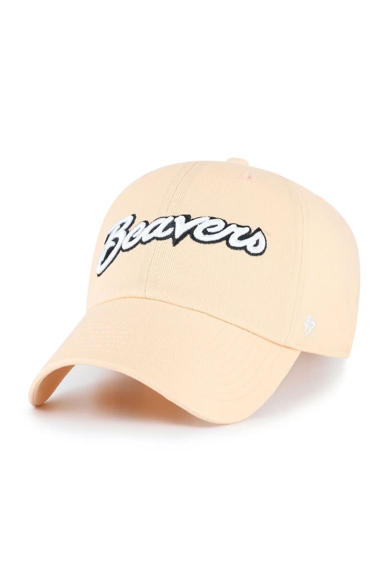 Men's '47 Cream Oregon State Beavers Clean Up Adjustable Hat, Main, color, Cream