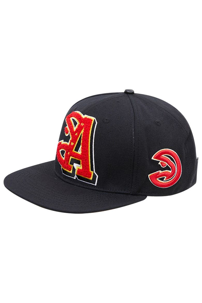 Men's Pro Standard Black Atlanta Hawks Mashup Logos Snapback Hat, Main, color, Black