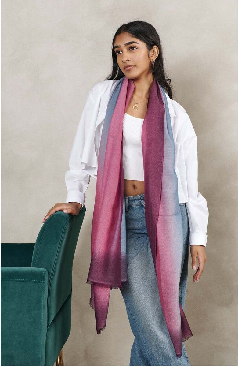 Studio Variously Iris Cashmere Merino Handloom Scarf, Alternate, color,