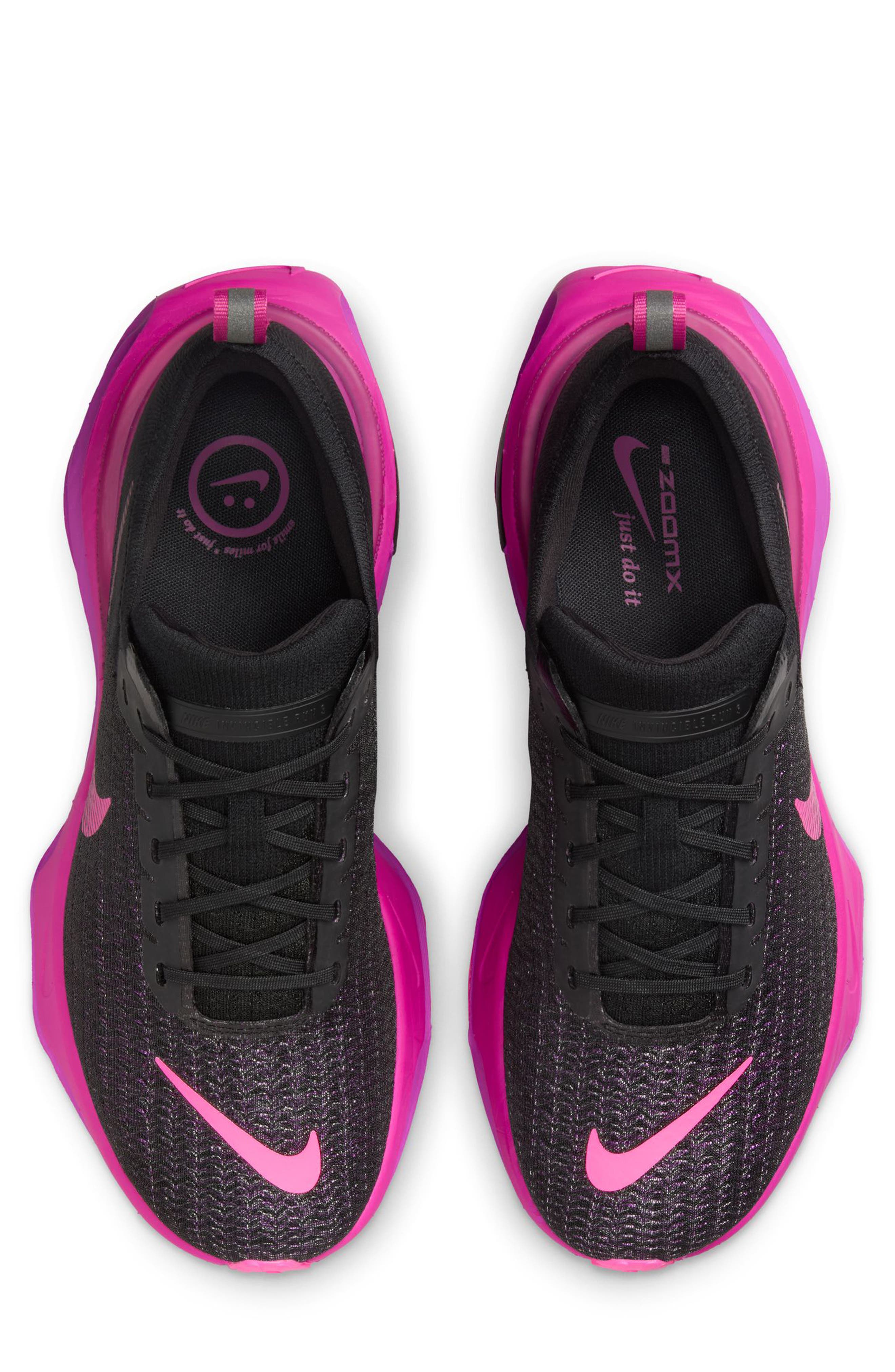 Nike Invincible 3 Running Shoe, Alternate, color, Black/ Laser Fuchsia