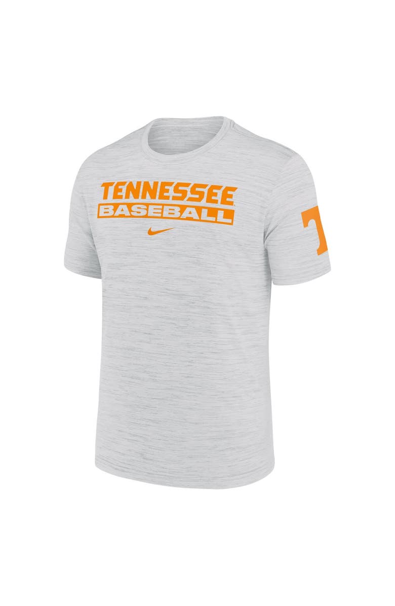 Nike Men's Nike Ash Tennessee Volunteers Velocity Baseball Wordmark Stack Performance T-Shirt, Alternate, color, 