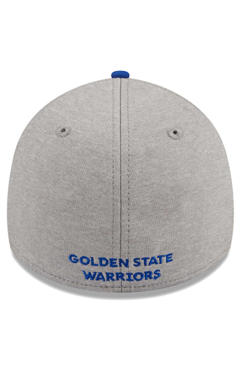New Era Men's New Era Gray/Royal Golden State Warriors Striped 39THIRTY Flex Hat, Alternate, color, Gray