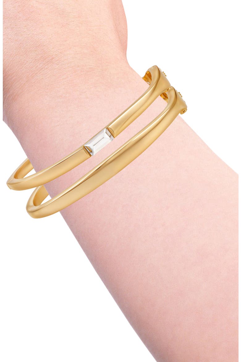 Set of 2 Bangle Bracelets, Alternate, color, GOLD