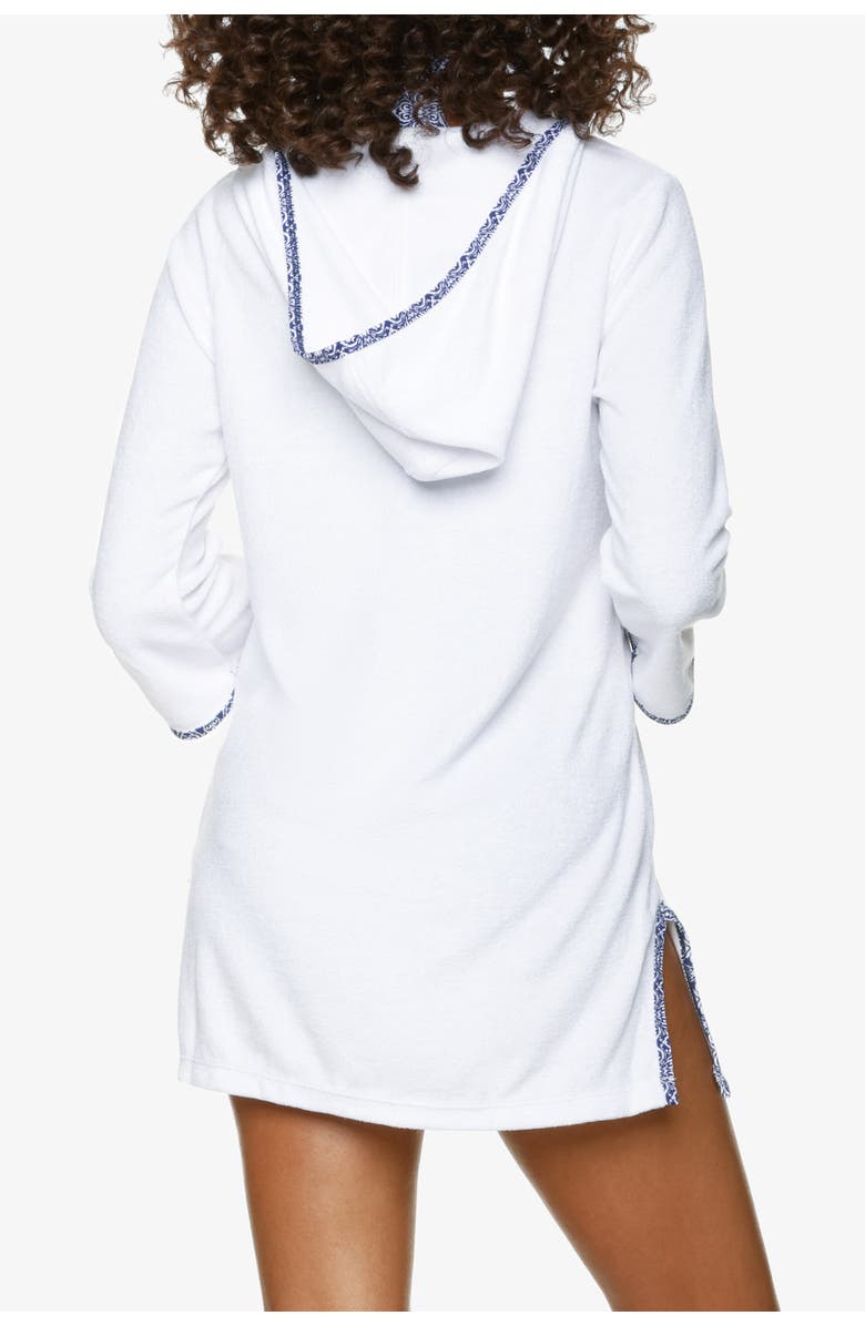 HELEN JON Hooded Terry Cover-Up, Alternate, color, Tangier