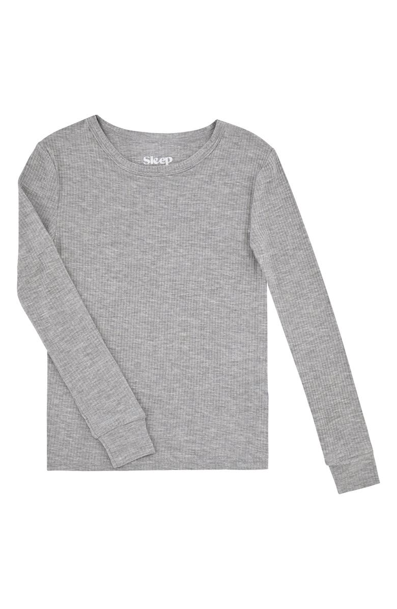 SLEEP ON IT Kids' Solid Long Pajamas, Alternate, color, Gray
