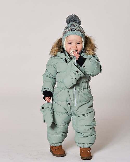 Deux Par Deux One-piece Original Puffy Snowsuit In Green