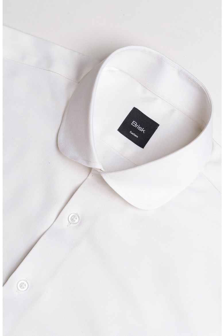 Club Collar Pima Cotton Twill Shirt, Alternate, color, Pearl White