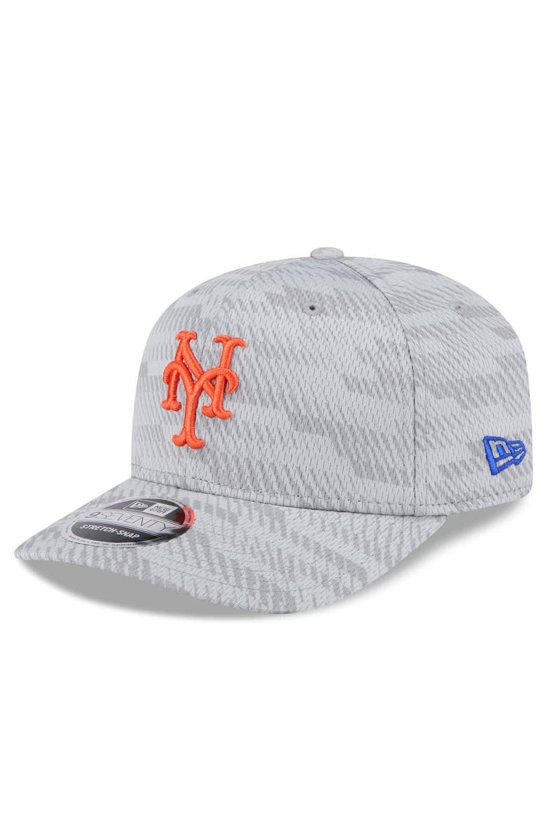 New Era Men's New Era Gray New York Mets 2025 MLB Clubhouse 9SEVENTY Stretch-Snap Hat, Alternate, color, 