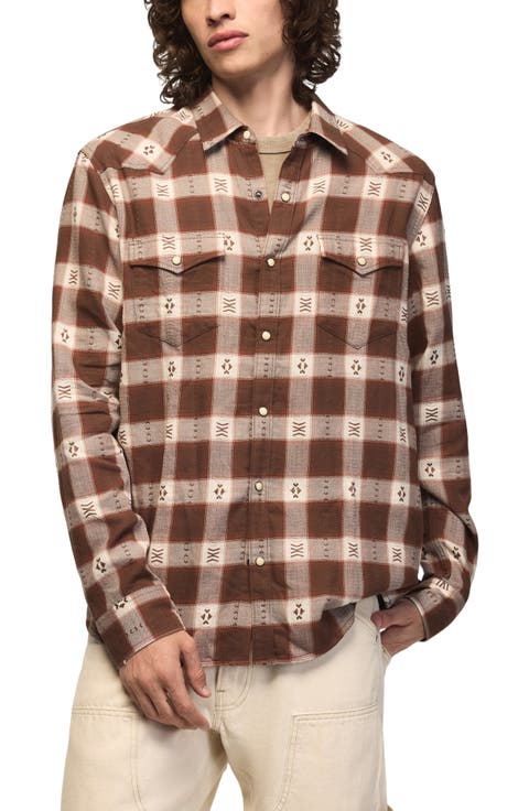 Mesa Plaid Long Sleeve Western Shirt