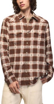 Lucky Brand Mesa Plaid Long Sleeve Western Shirt