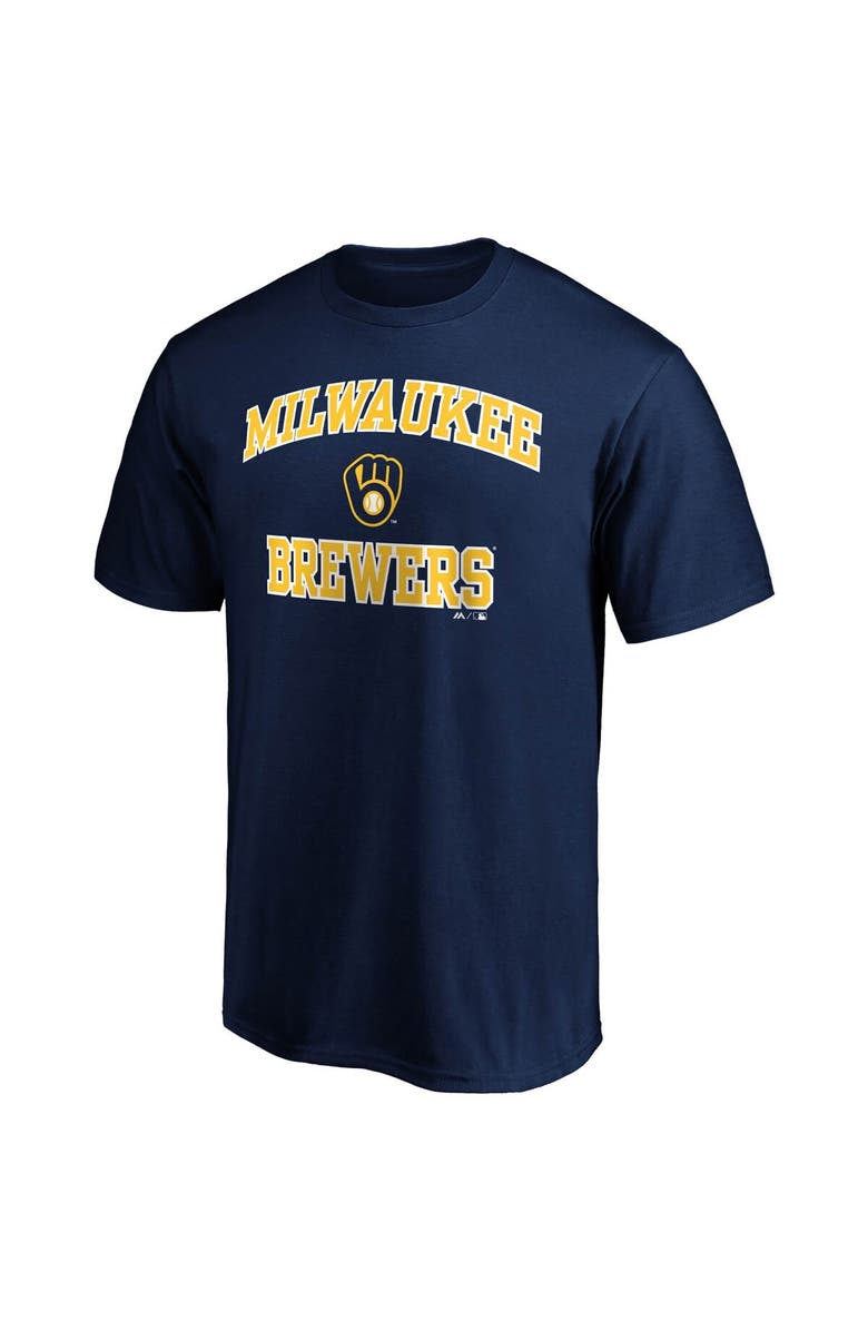 FANATICS Men's Fanatics Branded Navy Milwaukee Brewers Heart & Soul T-Shirt, Alternate, color, Navy