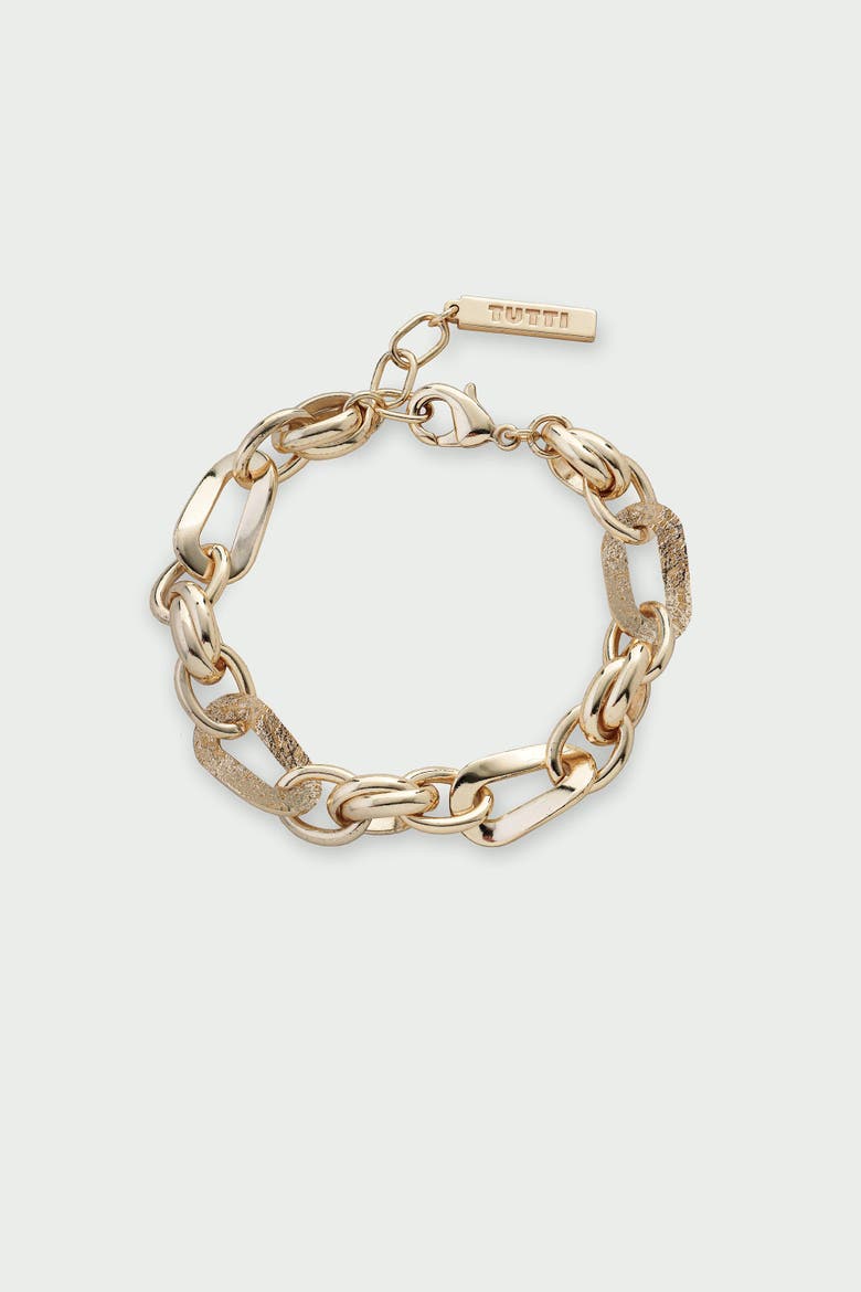 Wave Chain Bracelet, Main, color, Gold