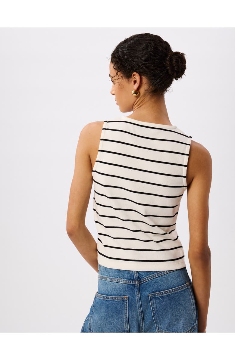 Whistles Stripe Button Front Tank, Alternate, color, Multicolour