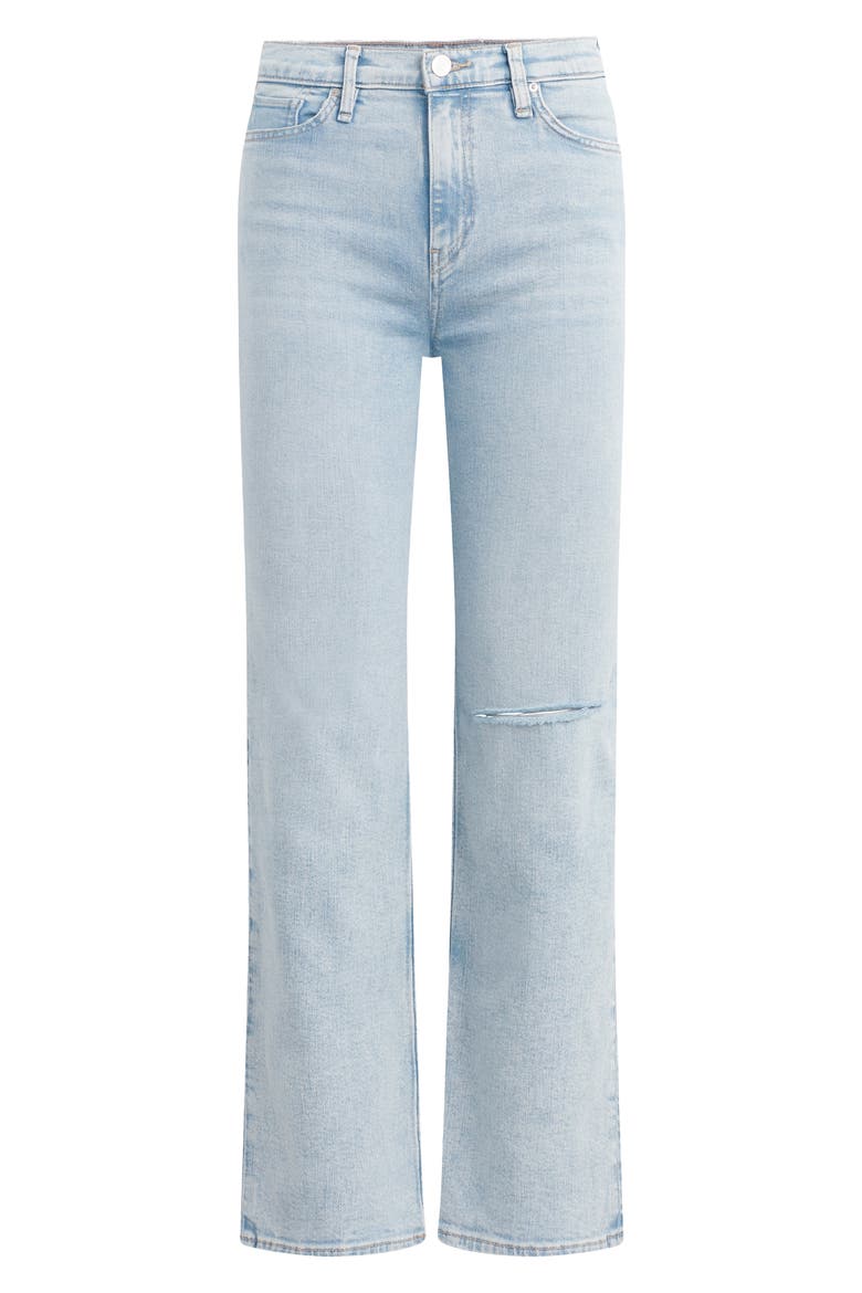 Remi Ripped High Waist Ankle Straight Leg Jeans, Alternate, color, STAR DUST
