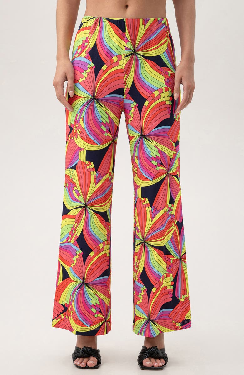 Trina Turk Atoll Print Wide Leg Pants, Main, color, 