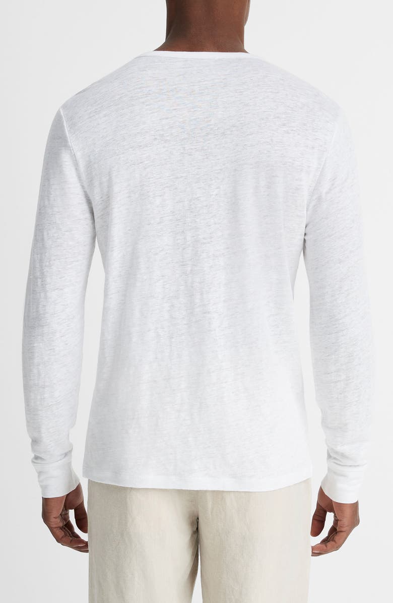 Vince Long Sleeve Linen Henley, Alternate, color,