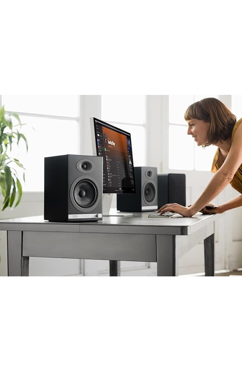 Audioengine HD5 150W Bluetooth Home Theater Speakers with aptX-HD, Alternate, color, Black