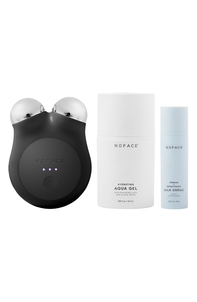NuFACE<sup>®</sup> MINI+ Smart Petite Microcurrent Facial Toning Device Starter Kit $309 Value, Main, color, Midnight Black