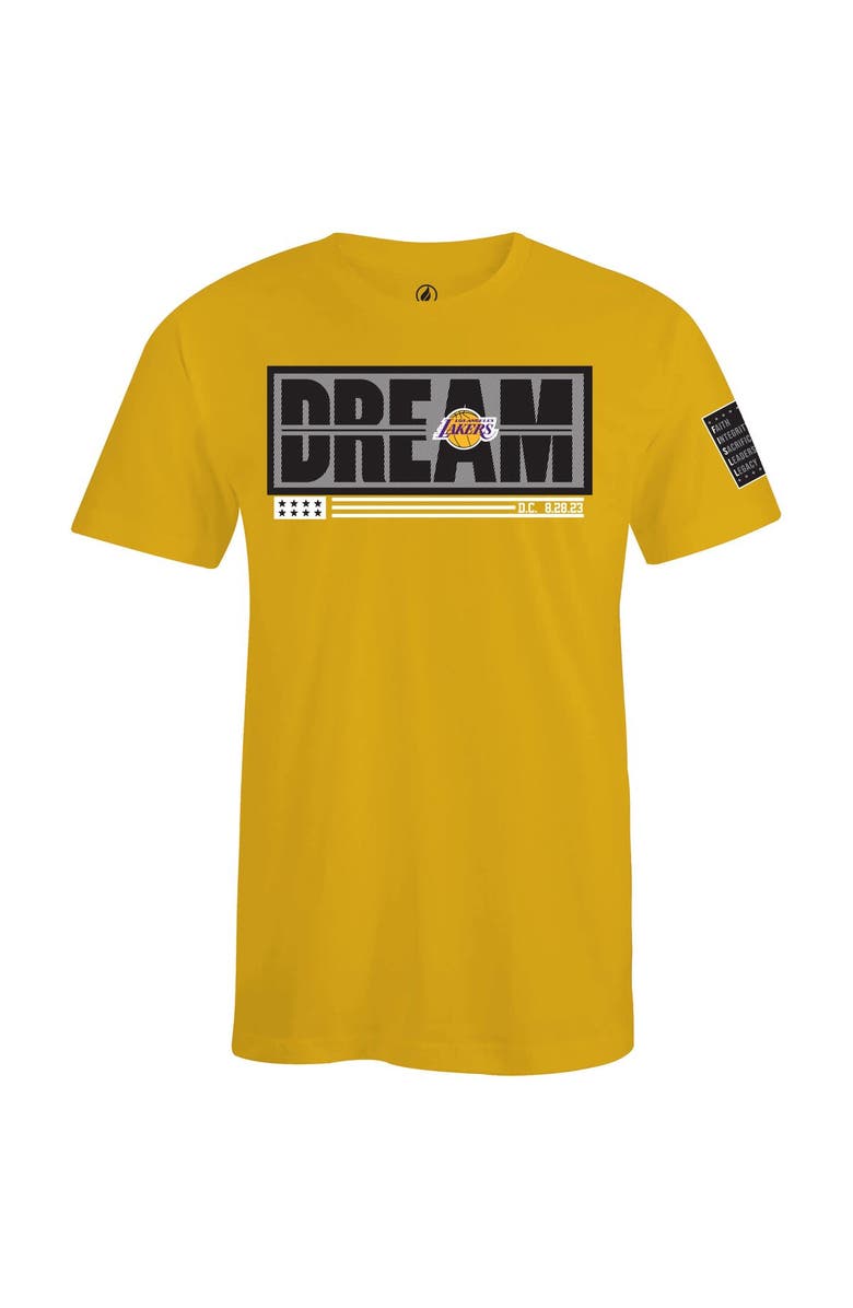 FISLL Unisex FISLL x Black History Collection Gold Los Angeles Lakers T-Shirt, Alternate, color, Gold