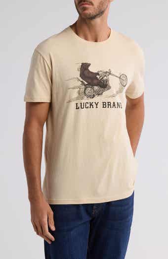 Lucky Brand Moto Bear Graphic Print T-Shirt