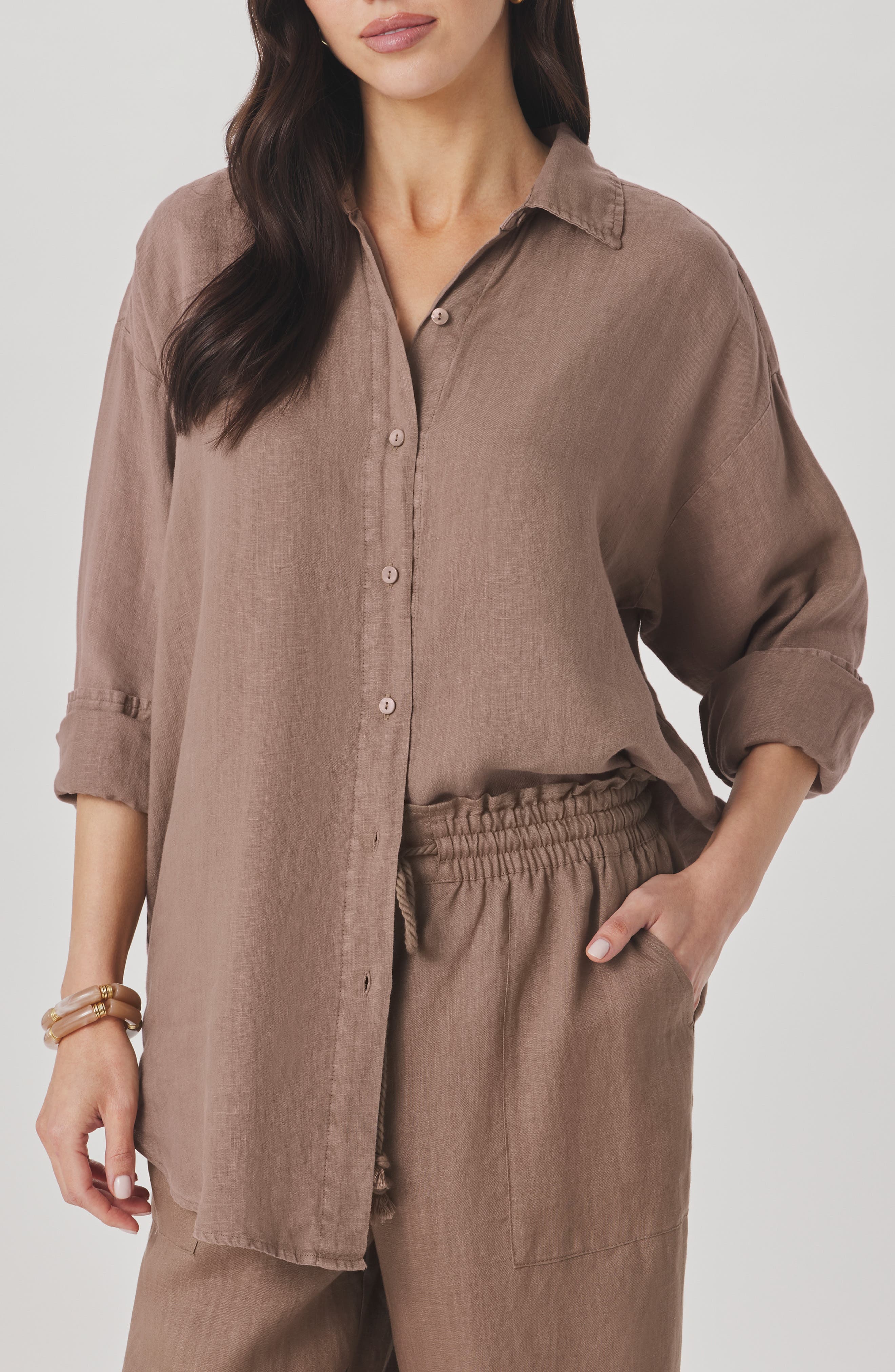 Stella Linen Button-Up Shirt - image 5